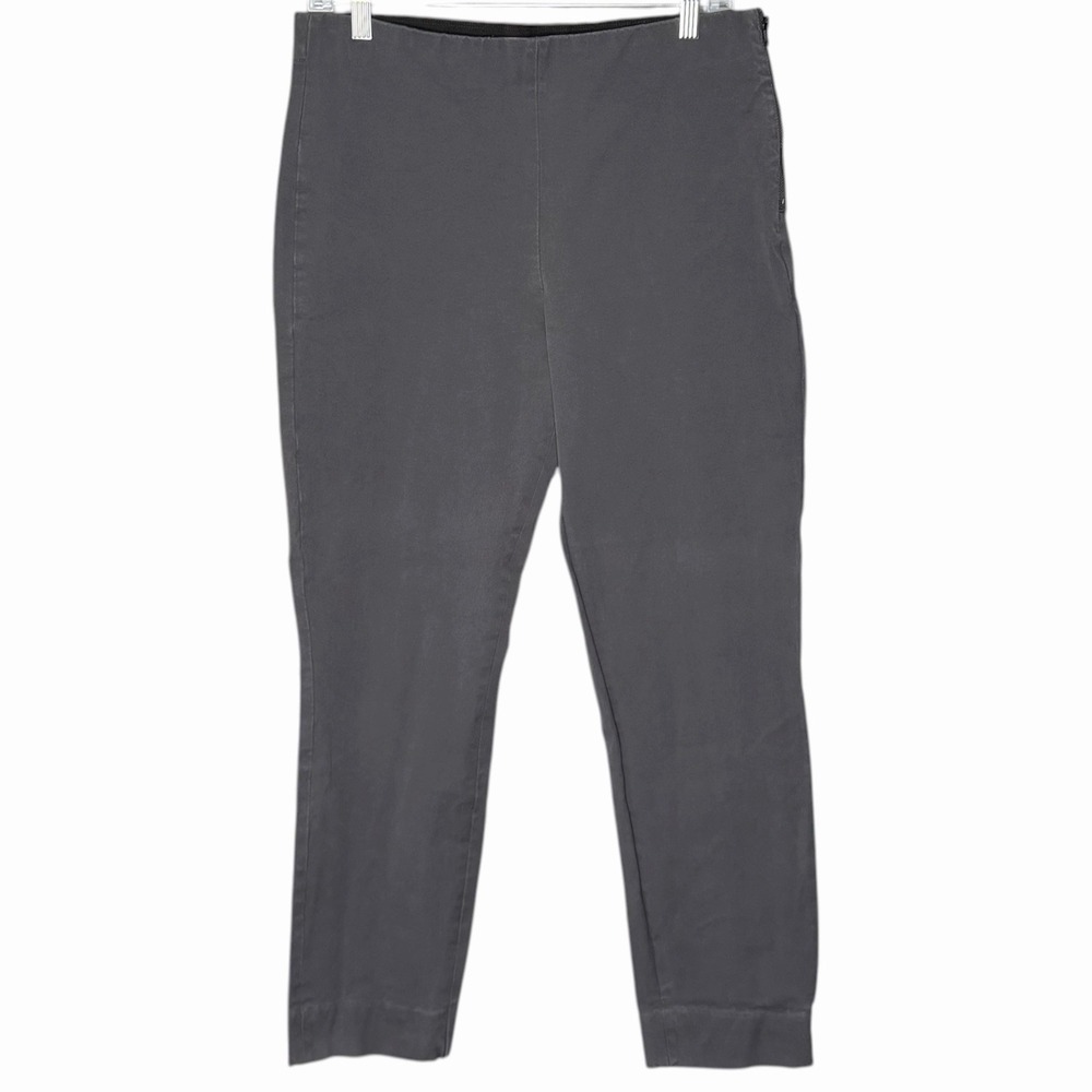 EVERLANE Women 12 Side Zip Ankle Pant Elastic Waist Stretch Gray Work Casual